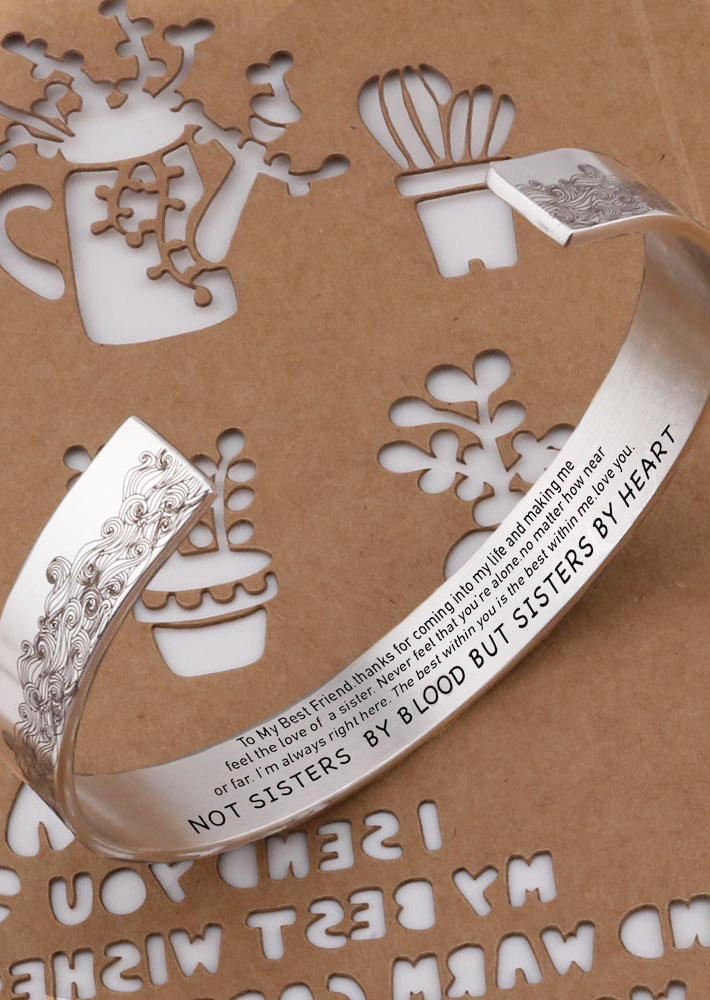 

Not Sisters By Blood But Sisters By Heart Bracelet, Silver, 527069