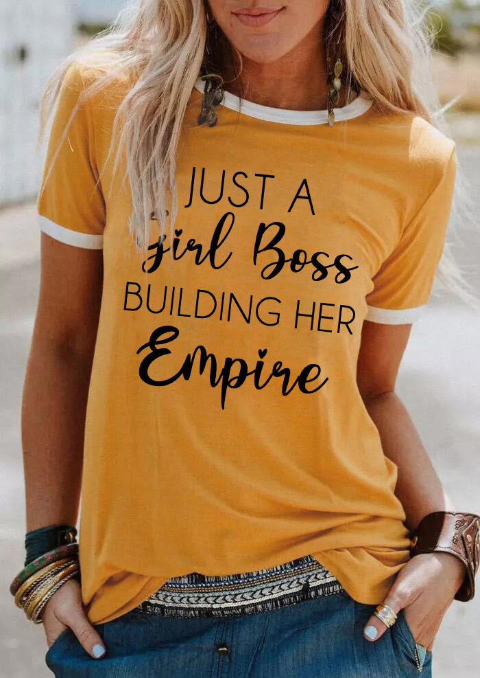 

Just A Girl Boss Building Her Empire T-Shirt Tee - Yellow, 528010