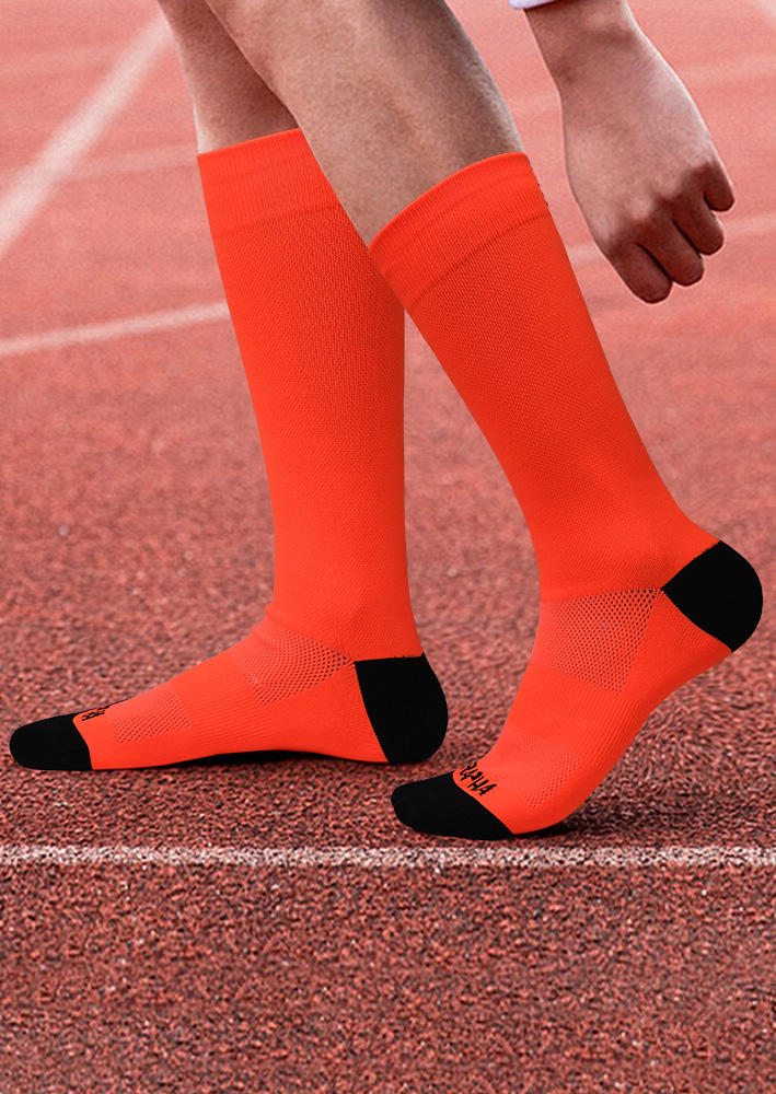 

Quick Dry Running Crew Socks, Blue;orange, 527683