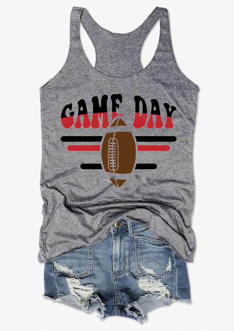 

Game Day Football Racerback Tank - Gray, 528472
