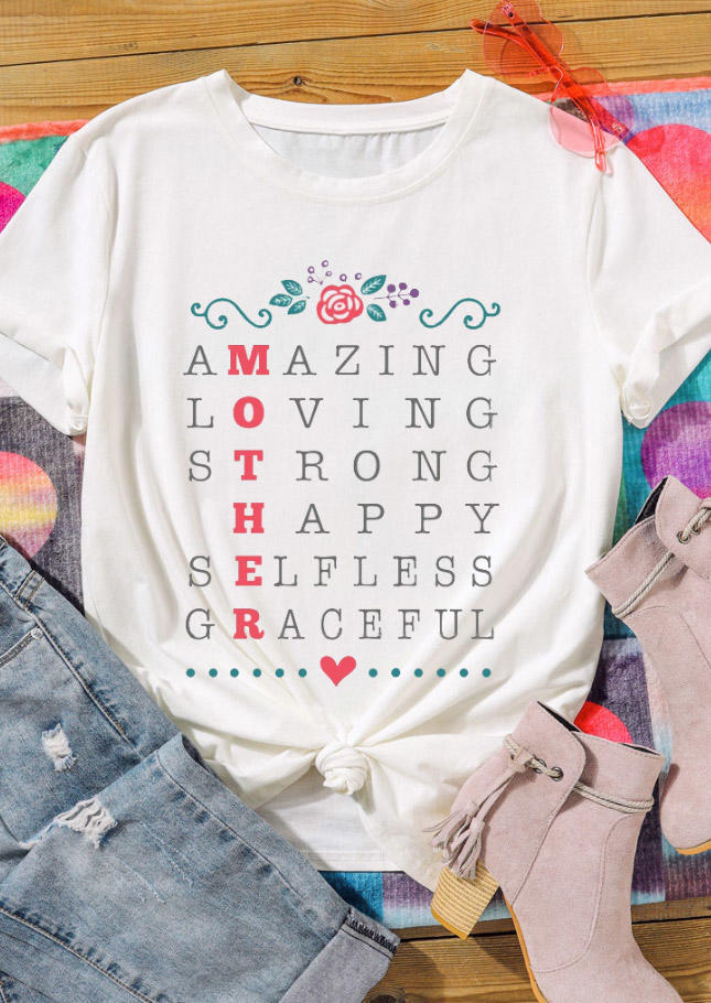 

Mother Amazing Loving Strong T-Shirt Tee - White, 528692