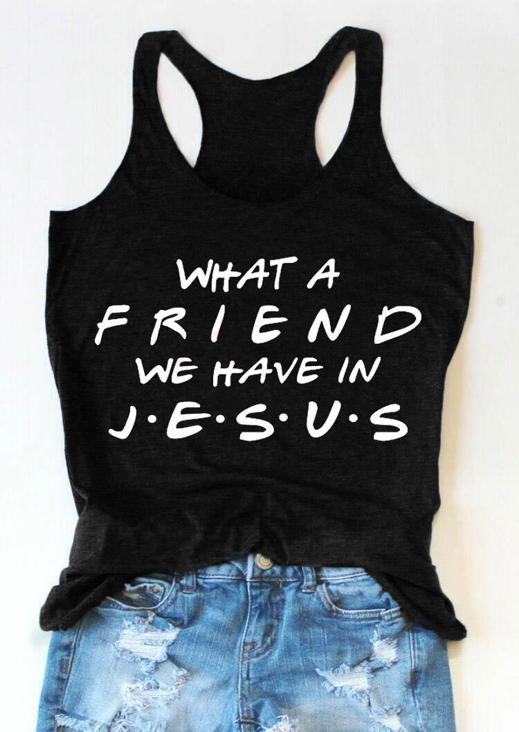 

What A Friend We Have Jesus Tank - Black, 529154