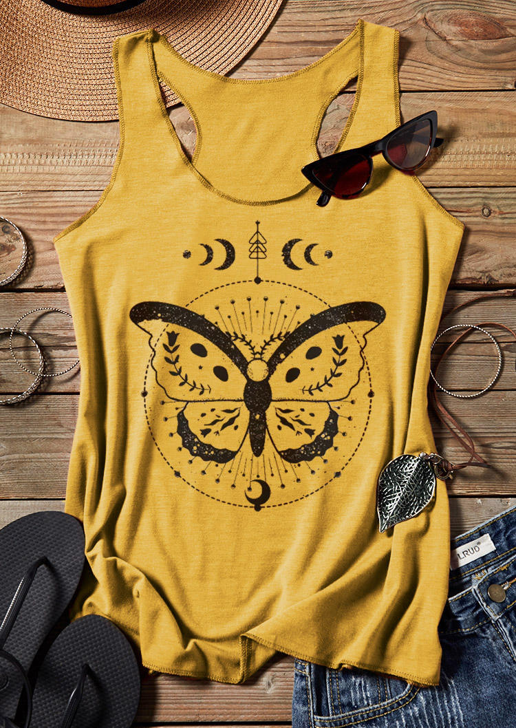 

Butterfly Racerback Yoga Tank - Yellow, 529118