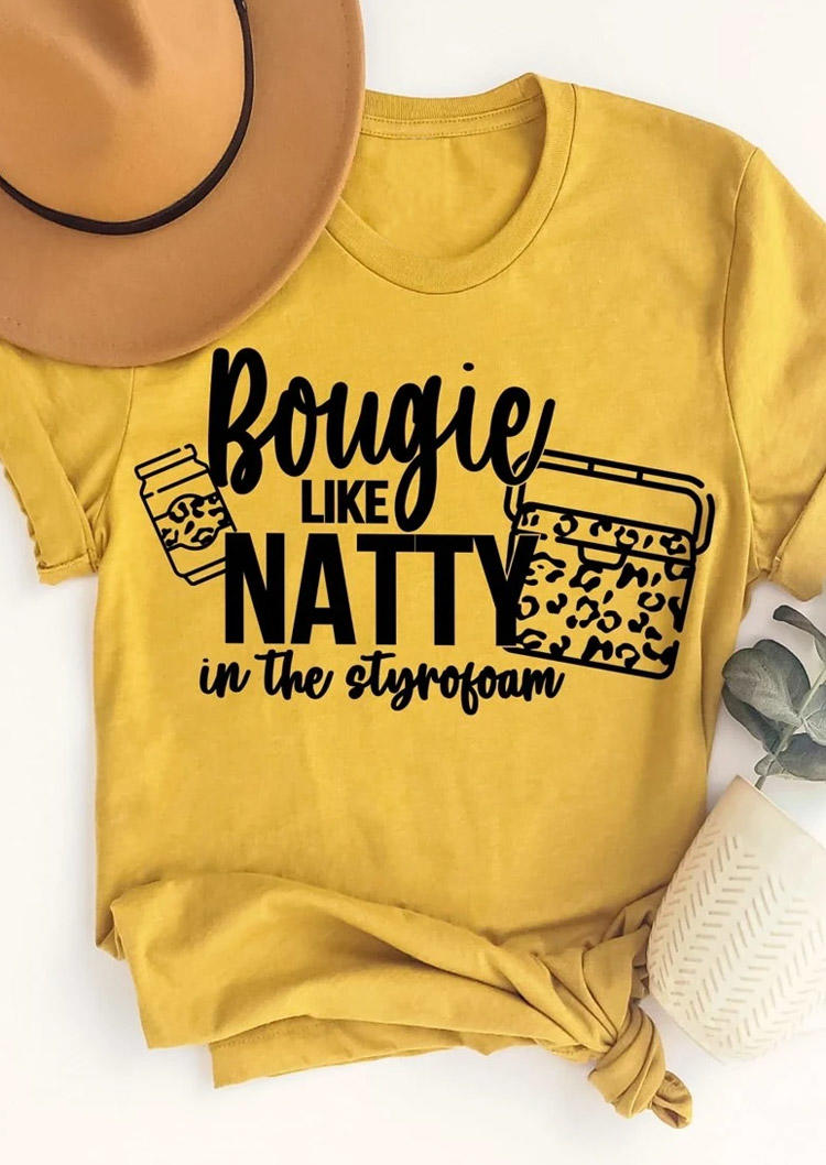 

Bougie Like Natty In The Styrofoam Leopard T-Shirt Tee - Yellow, 529152