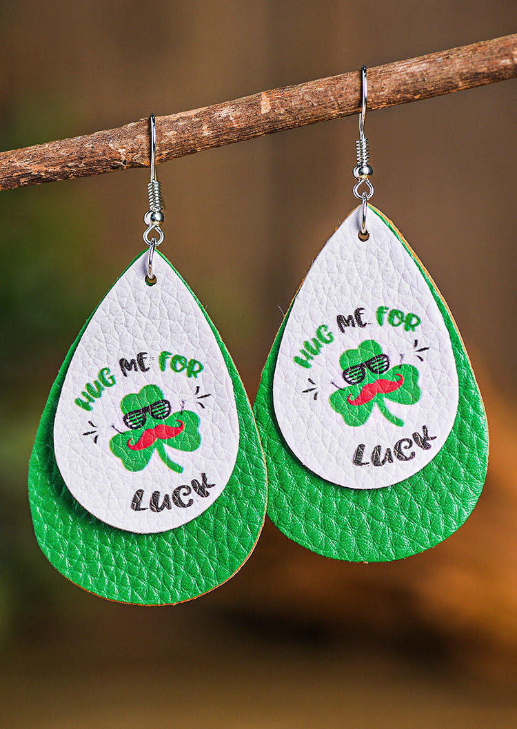 

Hug Me For Lucky Shamrock Earrings, Multicolor, 527859