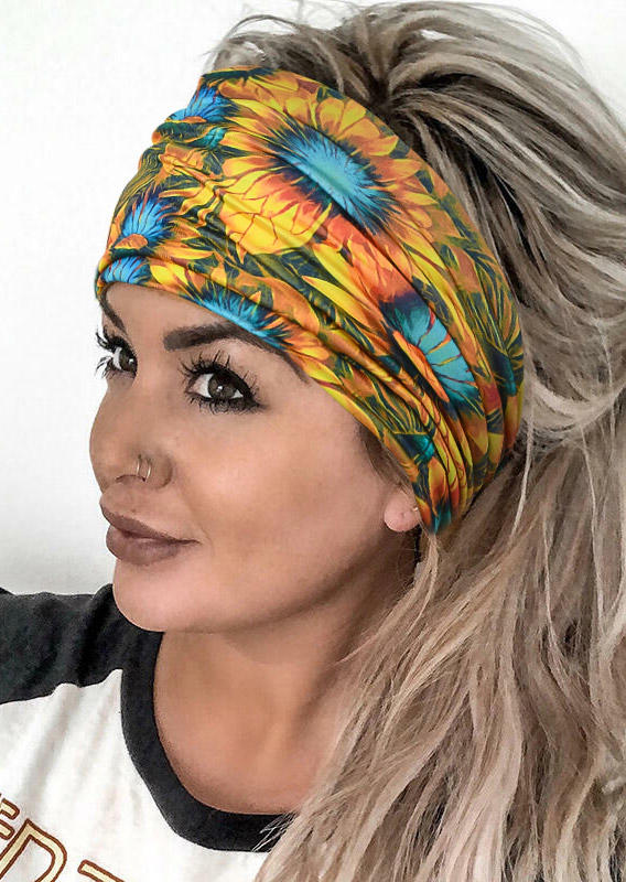 

Sunflower Elastic Sports Wide Headband, Yellow, 527652