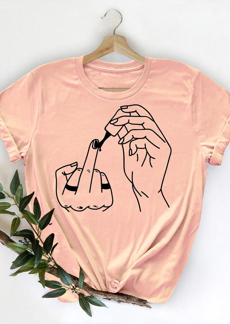 

Empowered Women Nail T-Shirt Tee - Pink, 529487