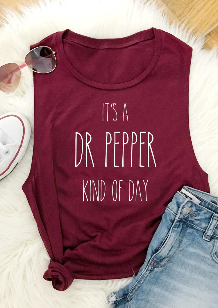 

It' A Dr. Pepper Kind Of Day Tank - Burgundy, 529479