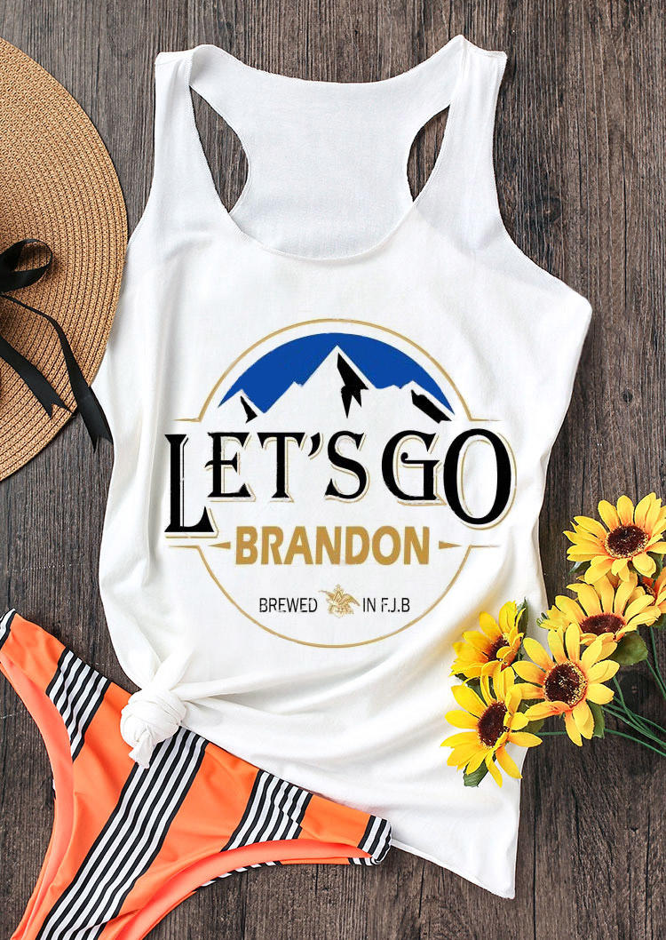 

Let' Go Brandon Racerback Tank - White, 529483