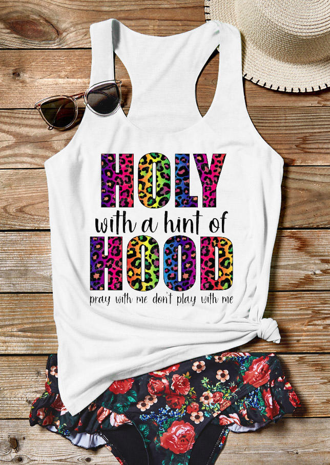 

Holy With A Hint Of Hood Racerback Tank - White, 529506