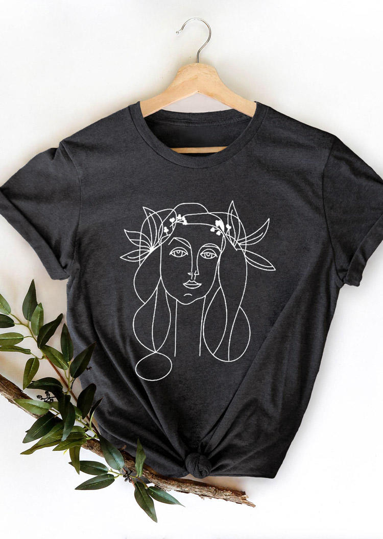 

Funny Crowned Girl T-Shirt Tee - Dark Grey, 529520