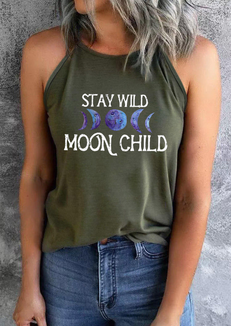 

Stay Wild Moon Child Tank - Army Green, 529525