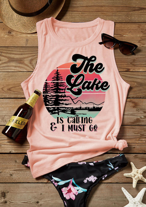 

The Lake Is Calling And I Must Go Tank - Pink, 529527