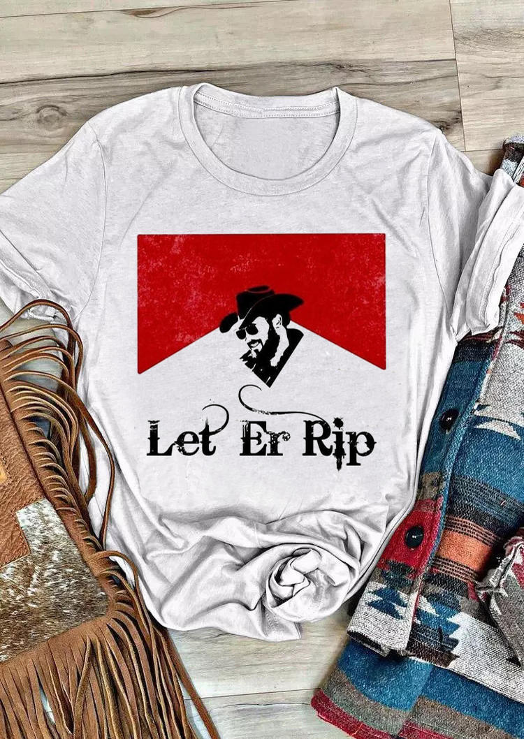 

Western Let Er Rip T-Shirt Tee - Light Grey, 529740