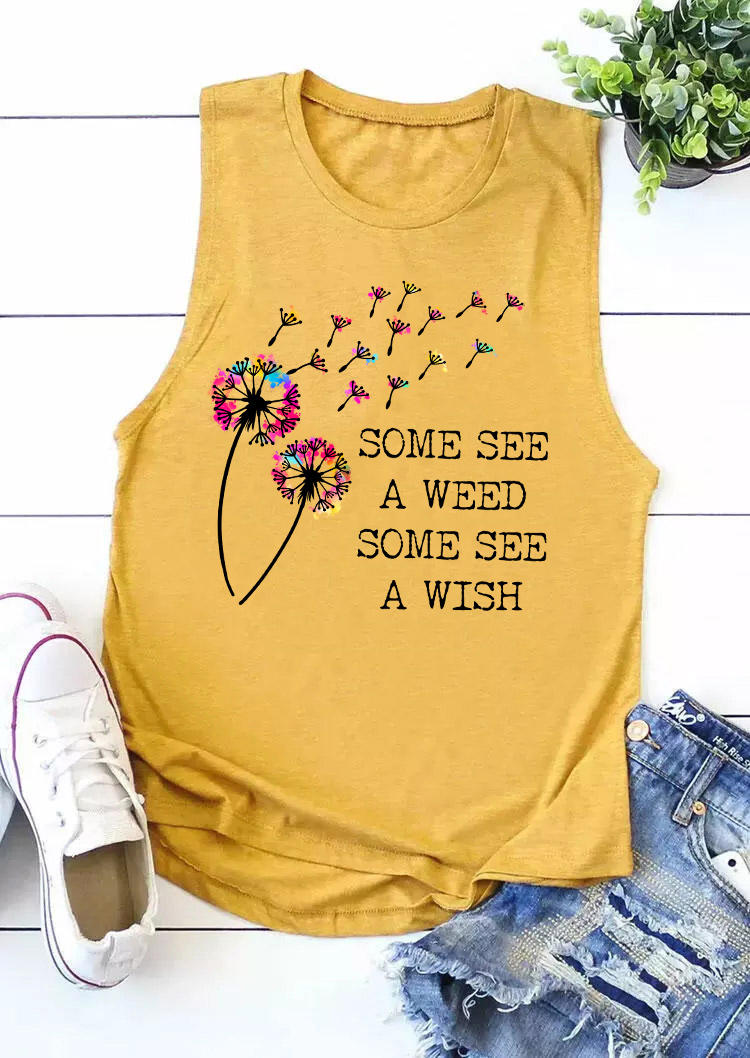 

Some See A Weed Some See A Wish Tank - Yellow, 529658