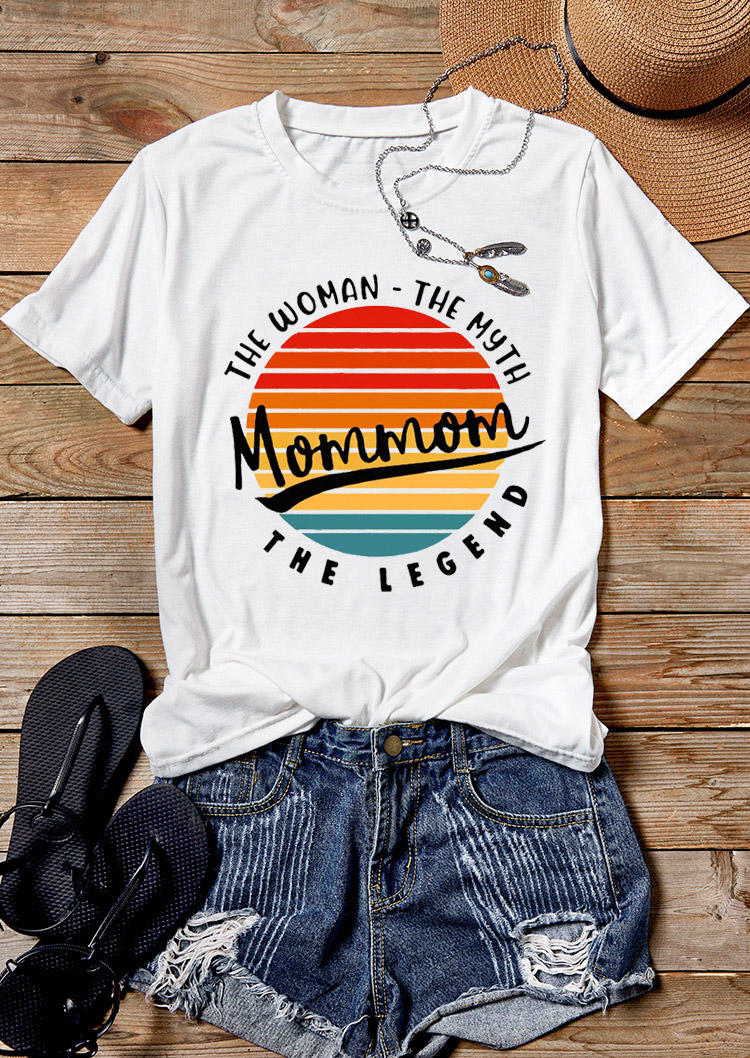 

The Woman The Myth Mommom The Legend T-Shirt Tee - White, 529669