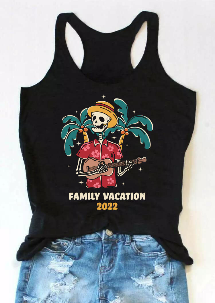

Family Vacation 2022 Racerback Tank - Black, 529675