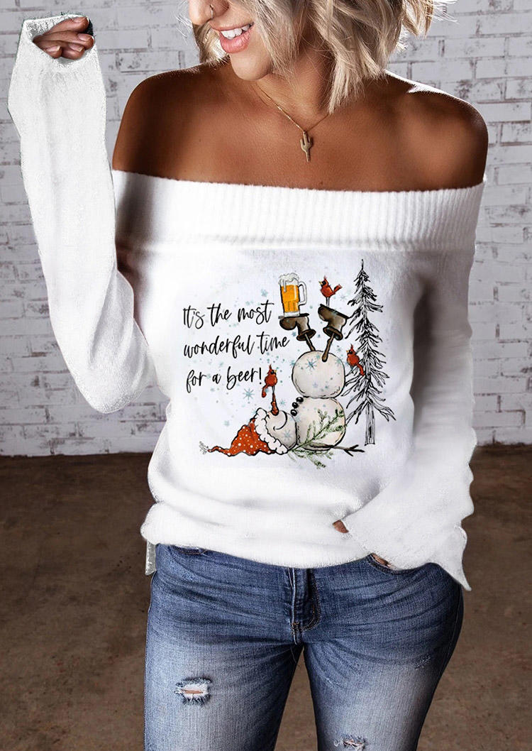 

It' The Most Wonderful Time For A Beer Sweater - White, 523830