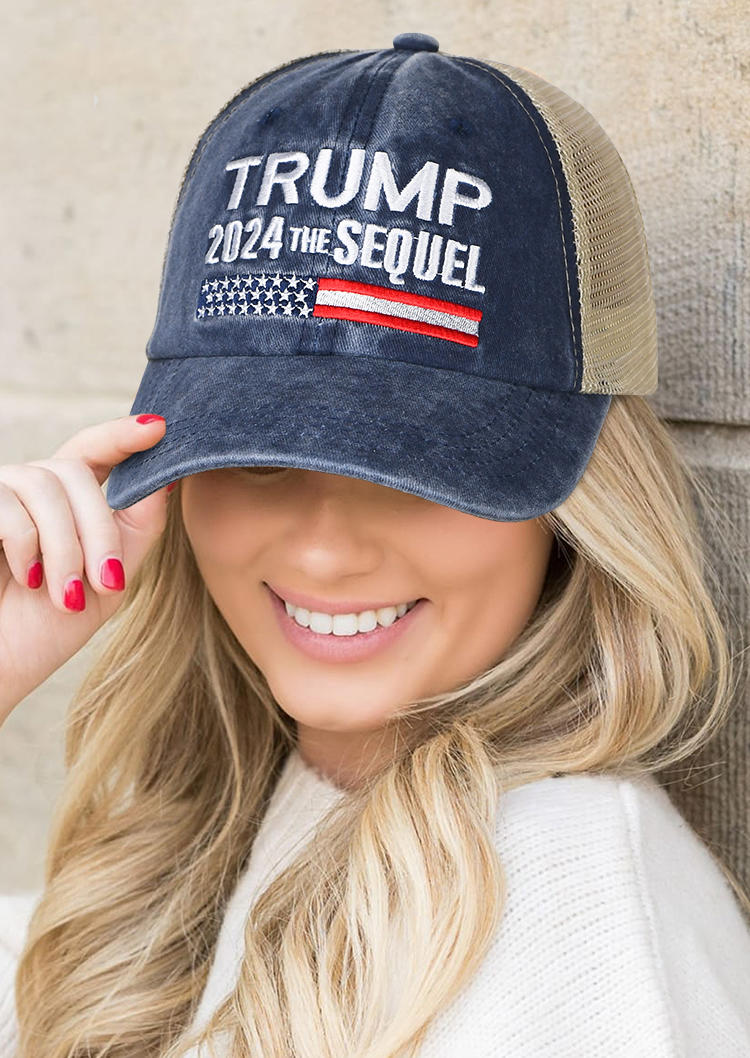 

Trump 2024 The Sequel Star Mesh Baseball Cap, Navy blue;dark grey, 528090