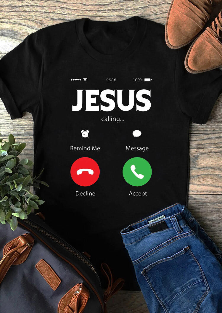 

Jesus Calling Graphic T-Shirt Tee - Black, 529968