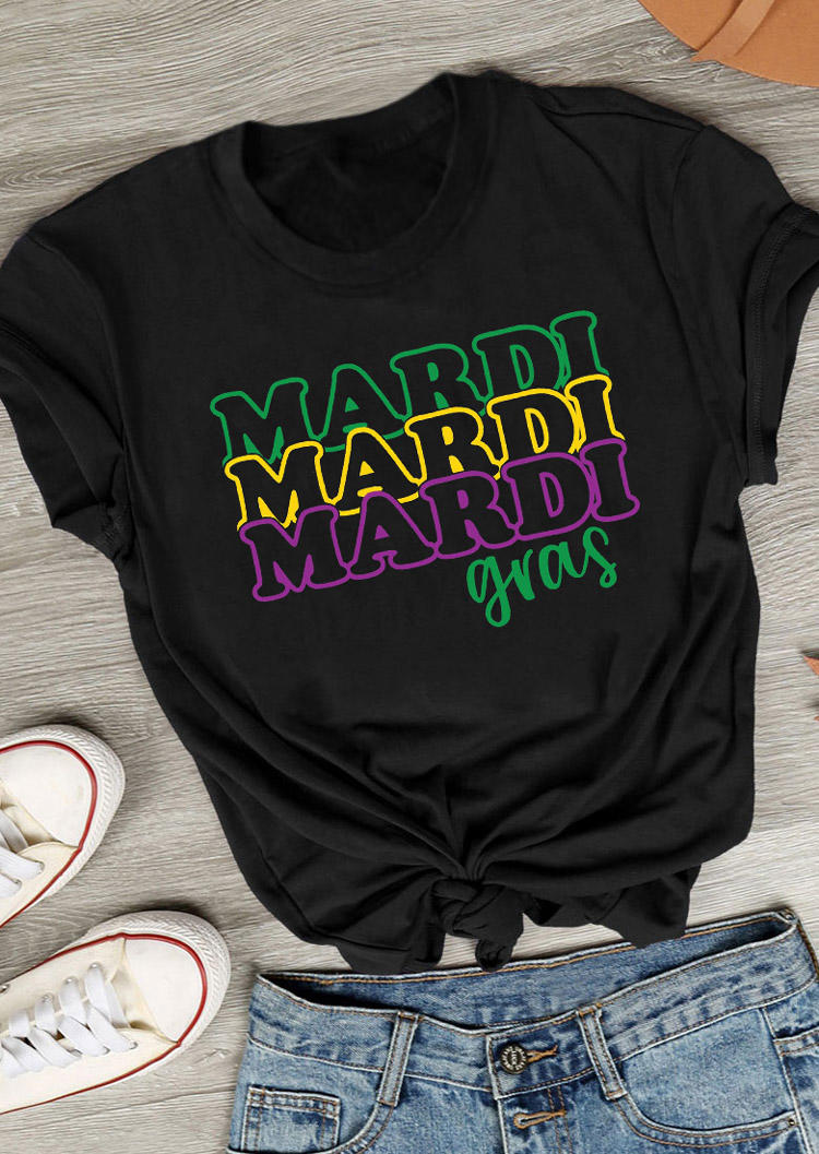 

Mardi Mardi Mardi Gras T-Shirt Tee - Black, 530015