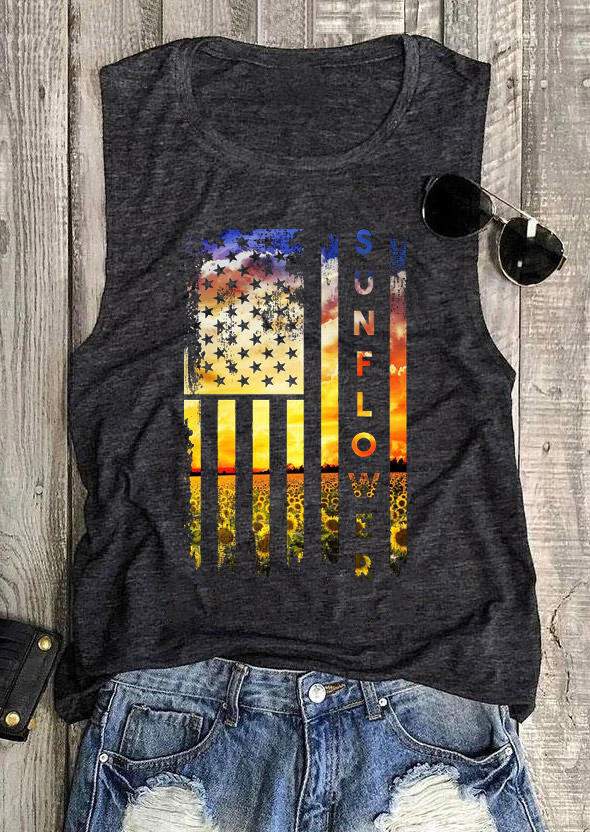 

Sunflower American Flag Tank - Dark Grey, 530223