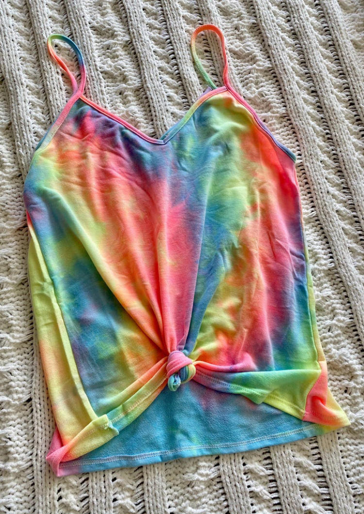 

Tie Dye Sleeveless V-Neck Camisole, Multicolor, SCM000296