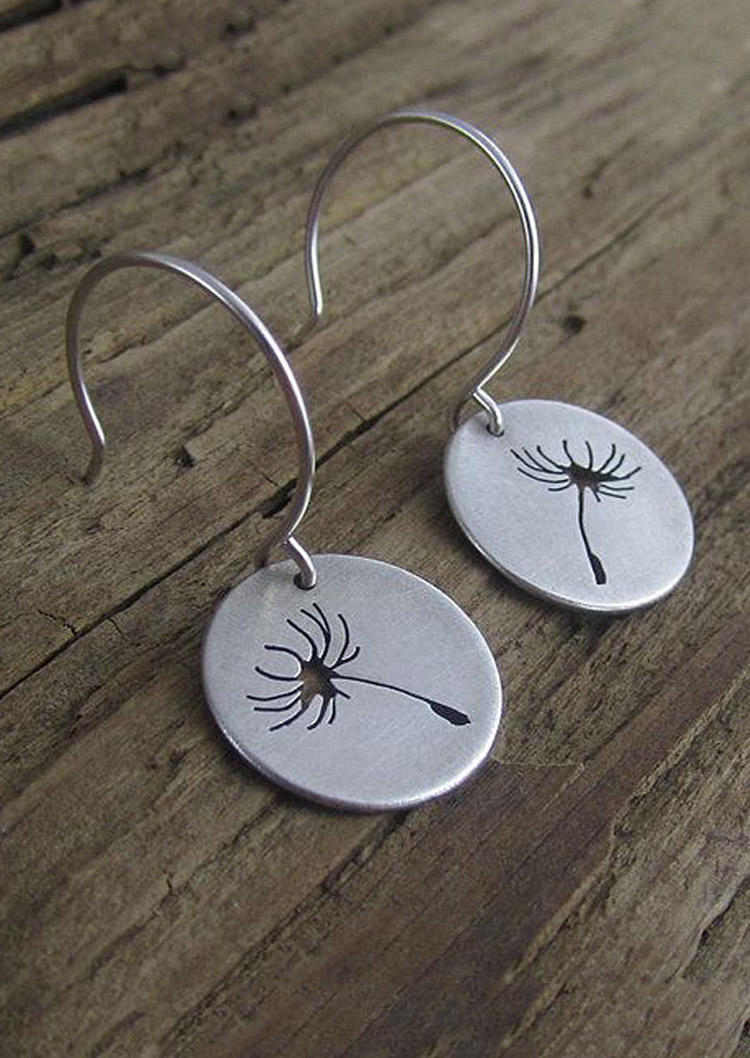 

Dandelion Round Hoop Earrings, Silver, 528798