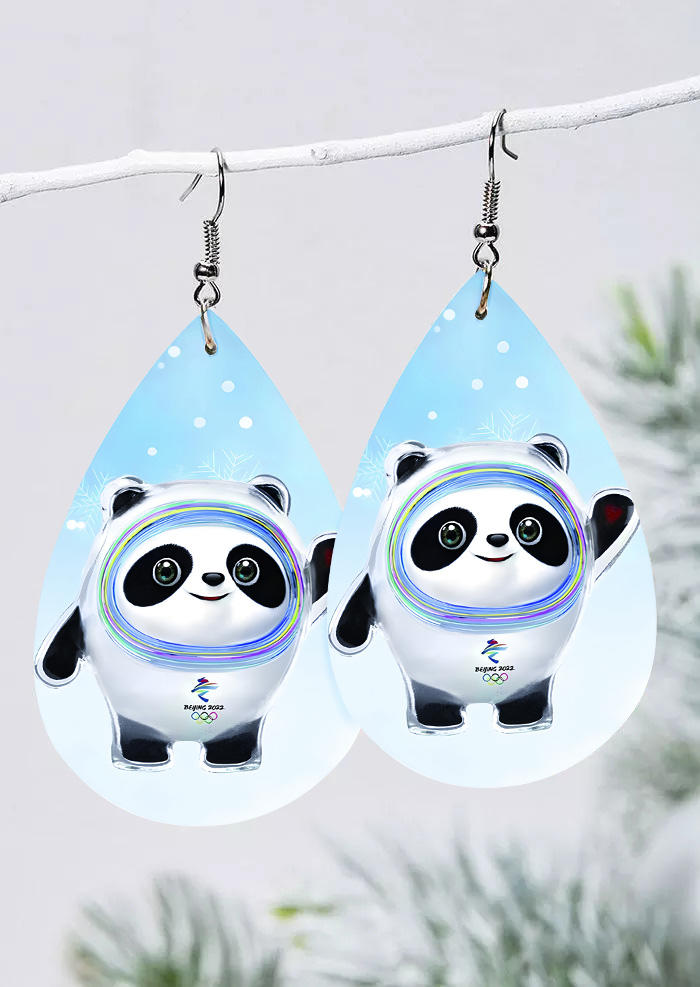 

Winter Olympics Bing Dwen Dwen Earrings, Multicolor, 530448