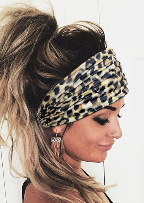 

Leopard Wide Yoga Headband, Multicolor, 530276