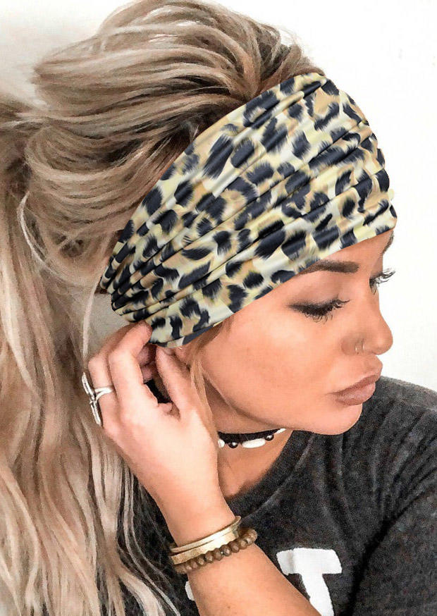 Leopard Wide Yoga Headband