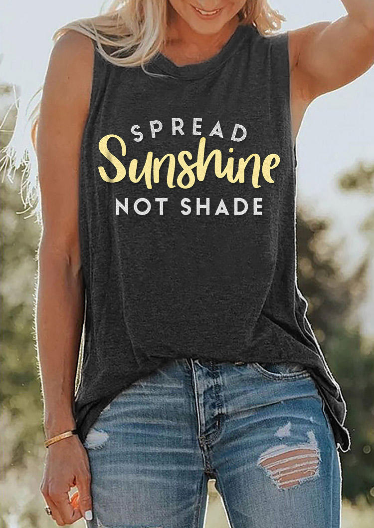 

Spread Sunshine Not Shade Tank - Dark Grey, 530732