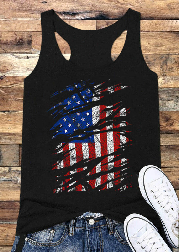 

American Flag Racerback Tank - Black, 530784