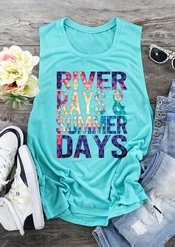 

River Rays Sunmmer Days Tank - Cyan, 530795