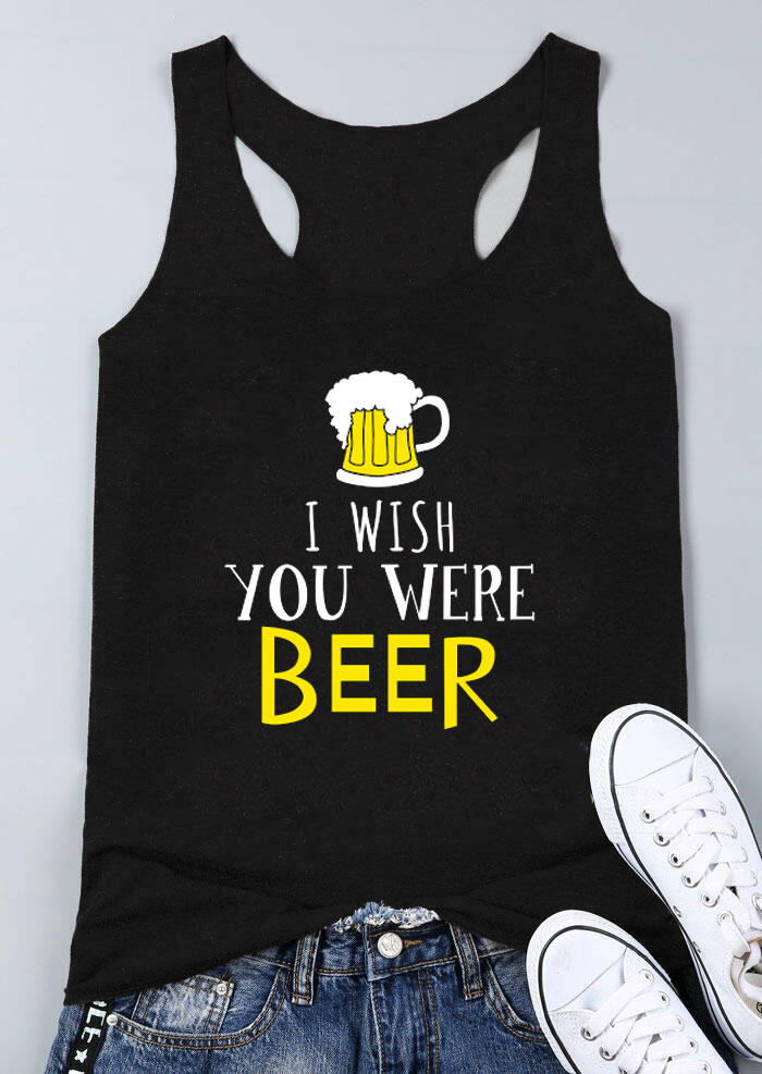 

I Wish You Were Beer Racerback Tank - Black, 530945