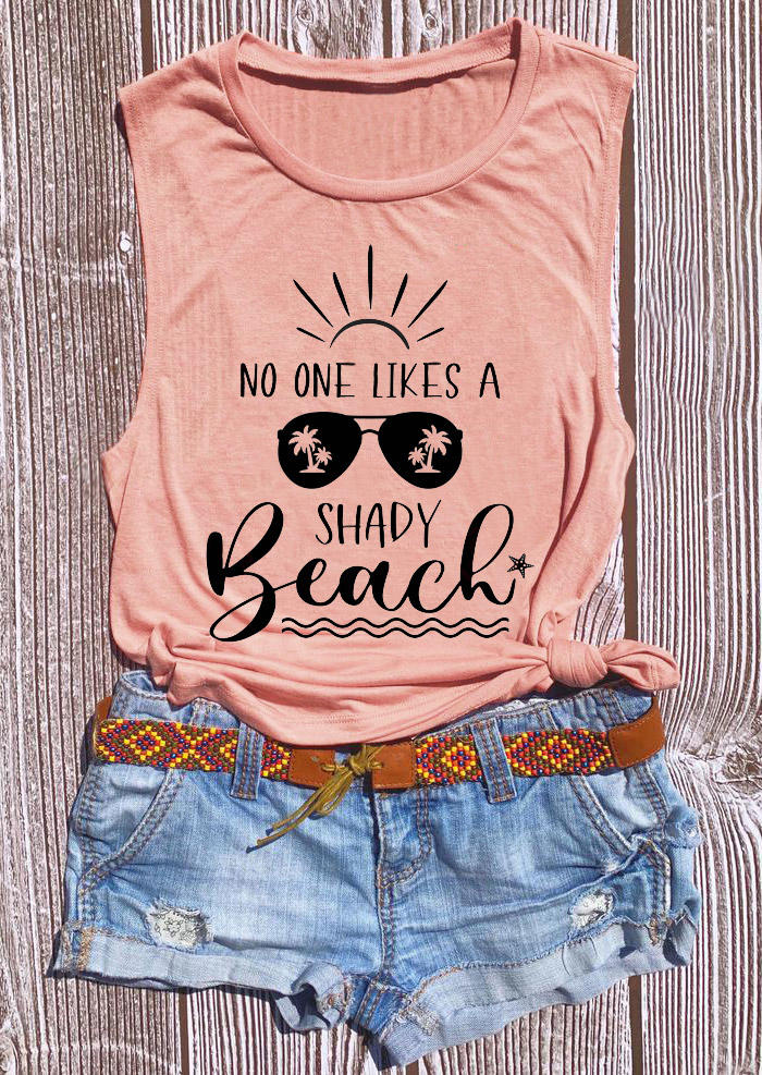 

No One Likes A Shady Beach Tank - Pink, 531188