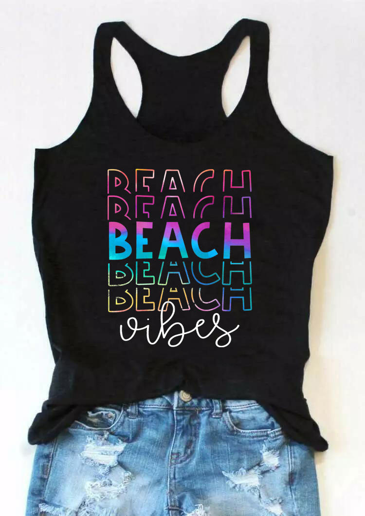 

Beach Vibes Racerback Tank - Black, 531194