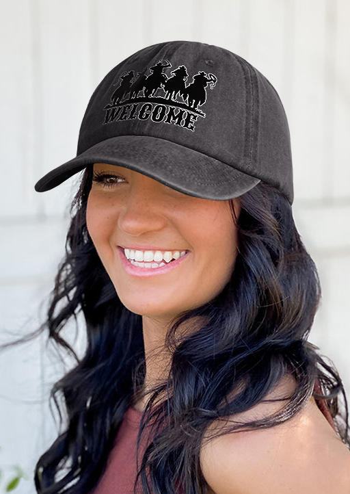 

Welcome Cowboy Baseball Cap, Black, 531148
