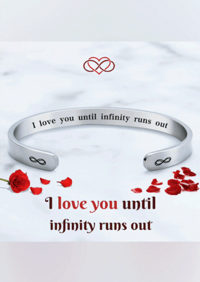 

I Love You Until Infinity Runs Out Bracelet, Silver, 531221