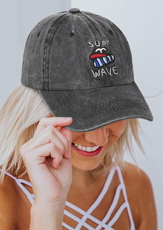 

Surf Wave Adjustable Strap Baseball Cap, Gray, 531259