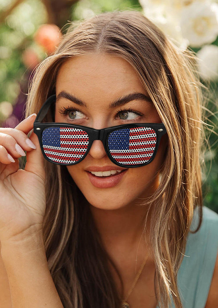 

American Flag Star Rainbow Sunglasses, Pattern1;pattern2, 531228