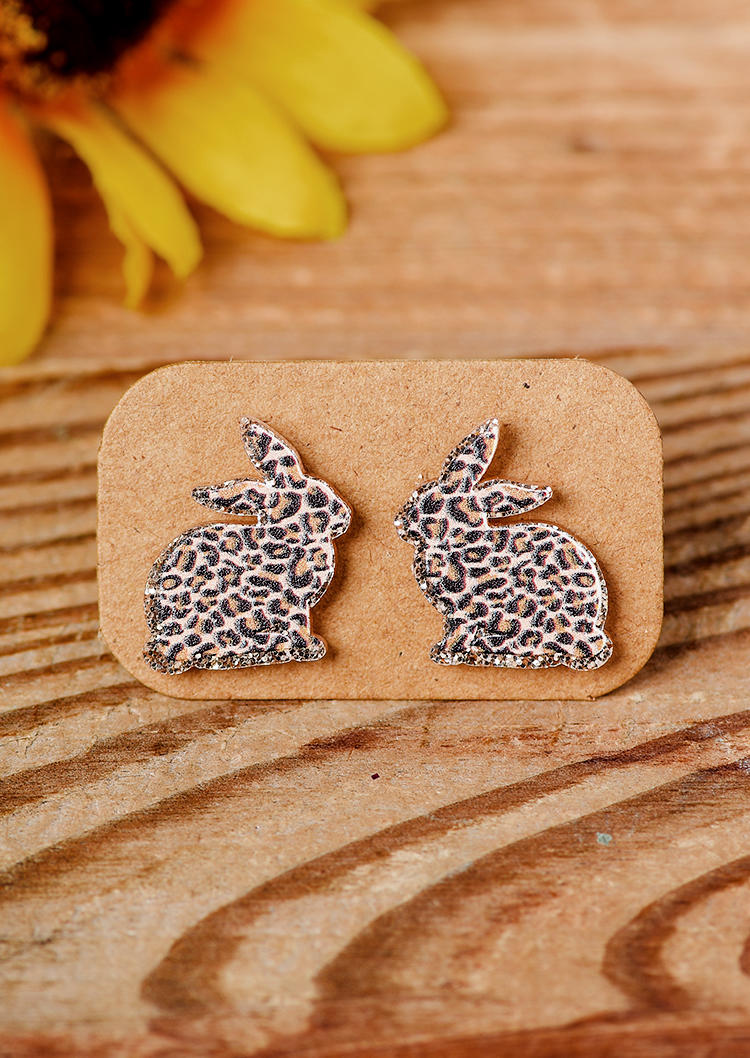 

Easter Day Leopard Bunny Rabbit Earrings, 531368