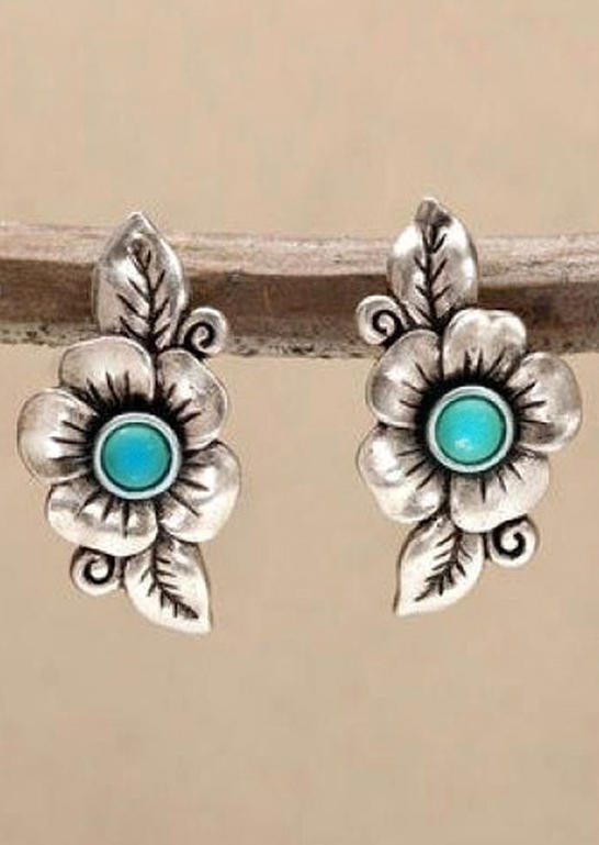 Buy Bohemian Turquoise Floral Earrings. Picture