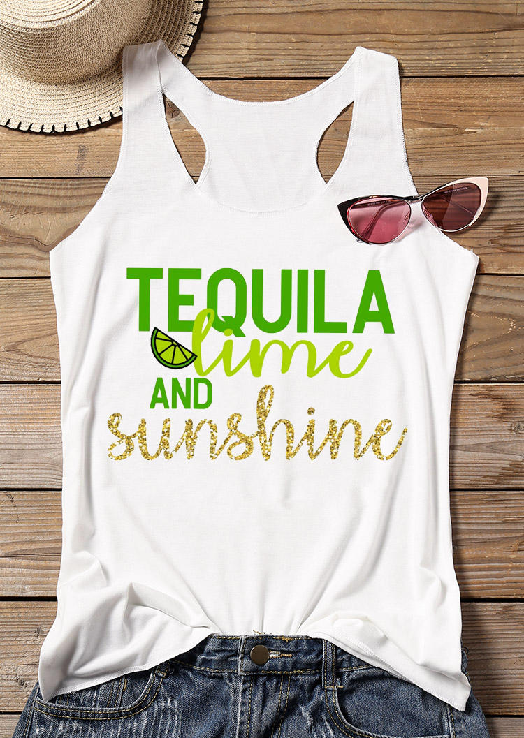 

Tequila Lime And Sunshine Racerback Tank - White, 531467