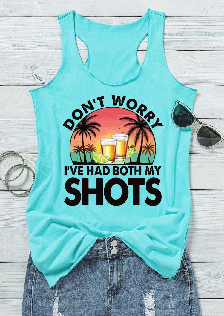 

Don't Worry I've Had Both My Shots Racerback Tank - Cyan, 531646