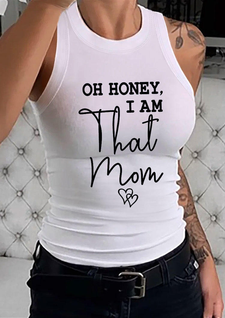 

Oh Honey I Am That Mom Heart Tank - White, SCM000739