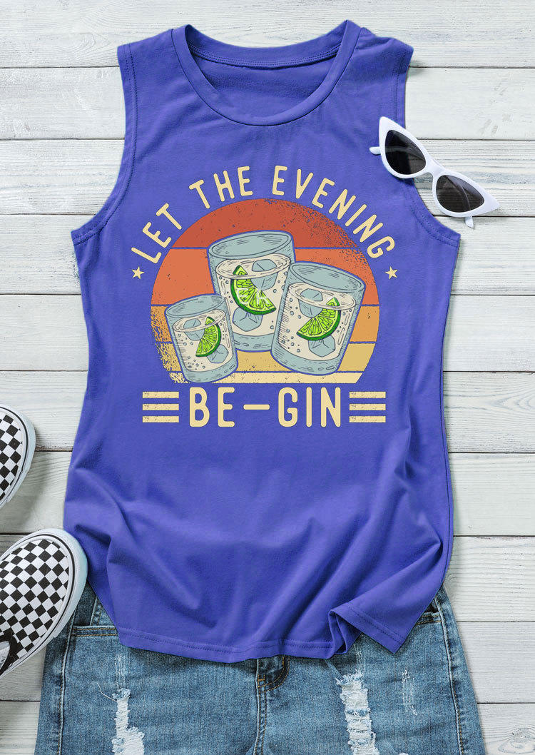 

Let The Evening Begin Tank - Blue, SCM000759