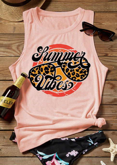 

Summer Vibes Leopard Glasses Tank - Pink, 531827