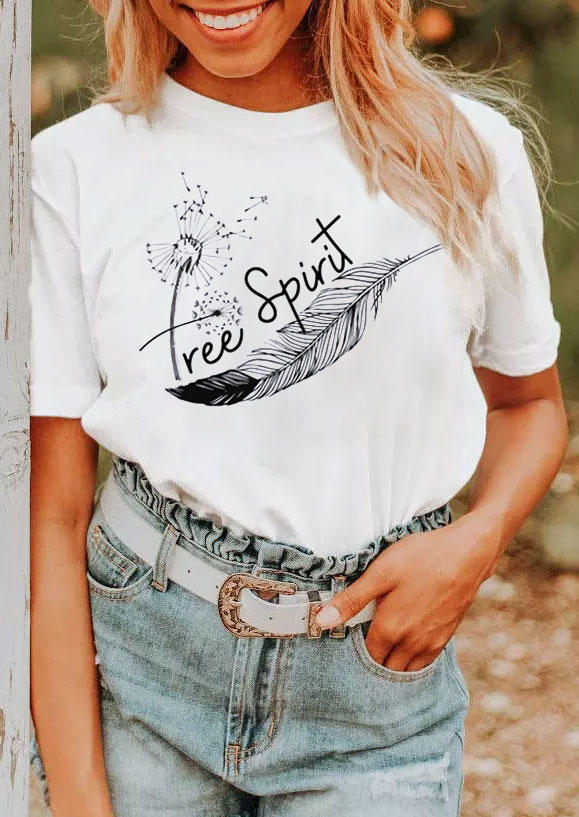 

Free Spirit Dandelion T-Shirt Tee - White, 531830