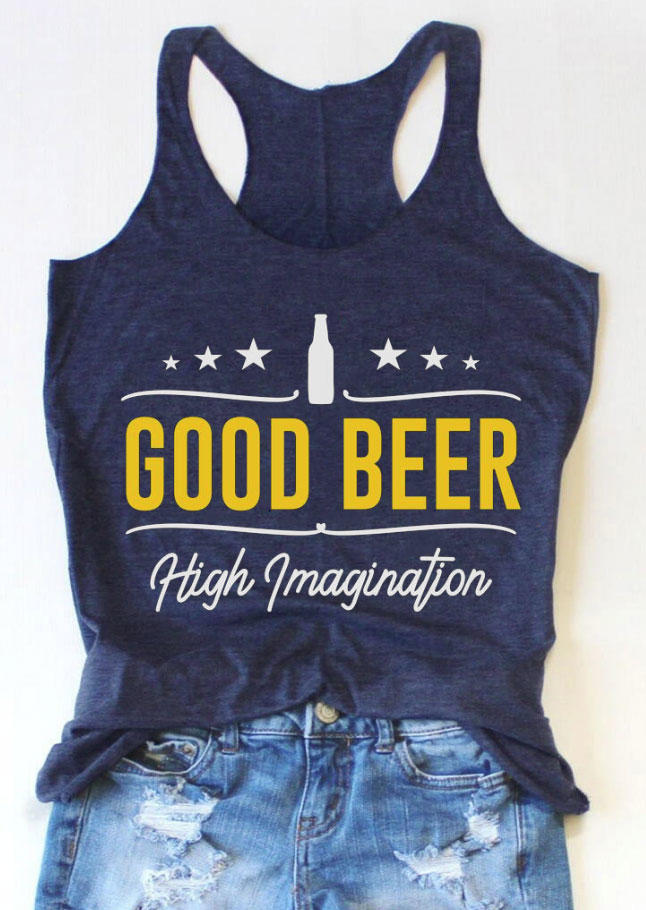 

Good Beer High Imagination Racerback Tank - Navy Blue, 531824